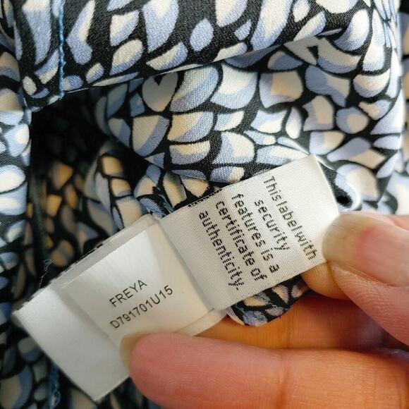 Diane Von Furstenberg Freya Silk Blend Dress Sz 10 - Picture 16 of 16